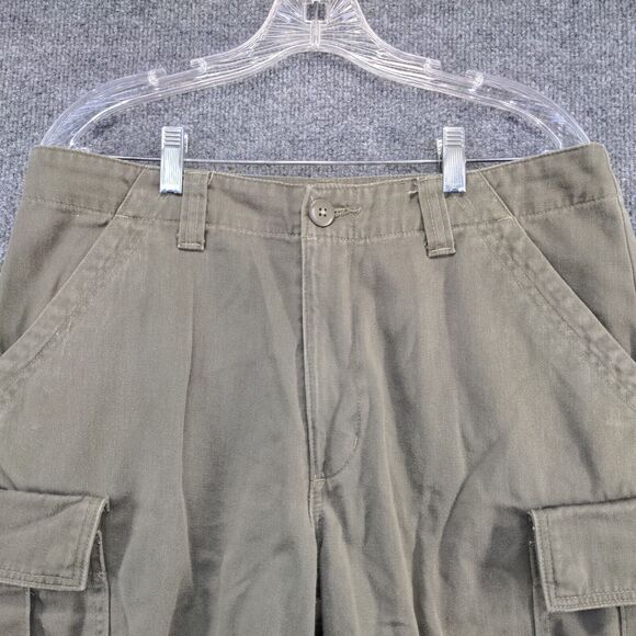 Timberland Stratham Issue Men's Cargo Shorts Green Size 32 100% Cotton Pockets - Picture 6 of 11